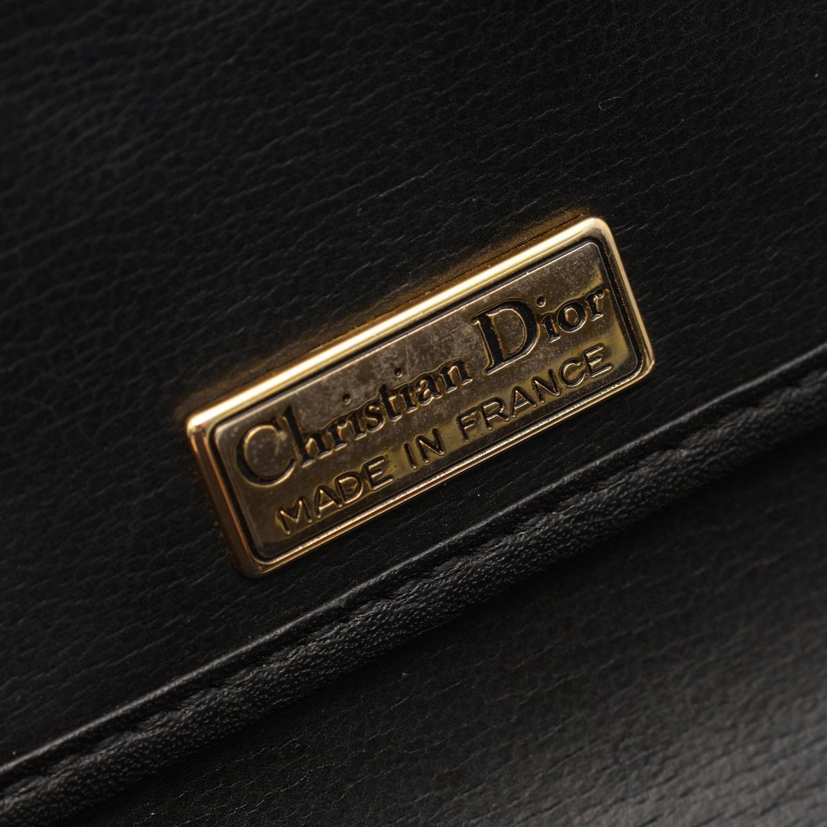 Dior CD logo Shoulder Bag Black leather 2101219928814