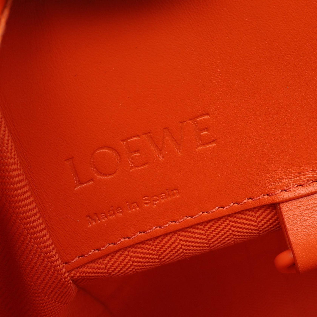 LOEWE HAMMOCK Compact 2-Way Hammock Handbag Orange leather 2101219928852