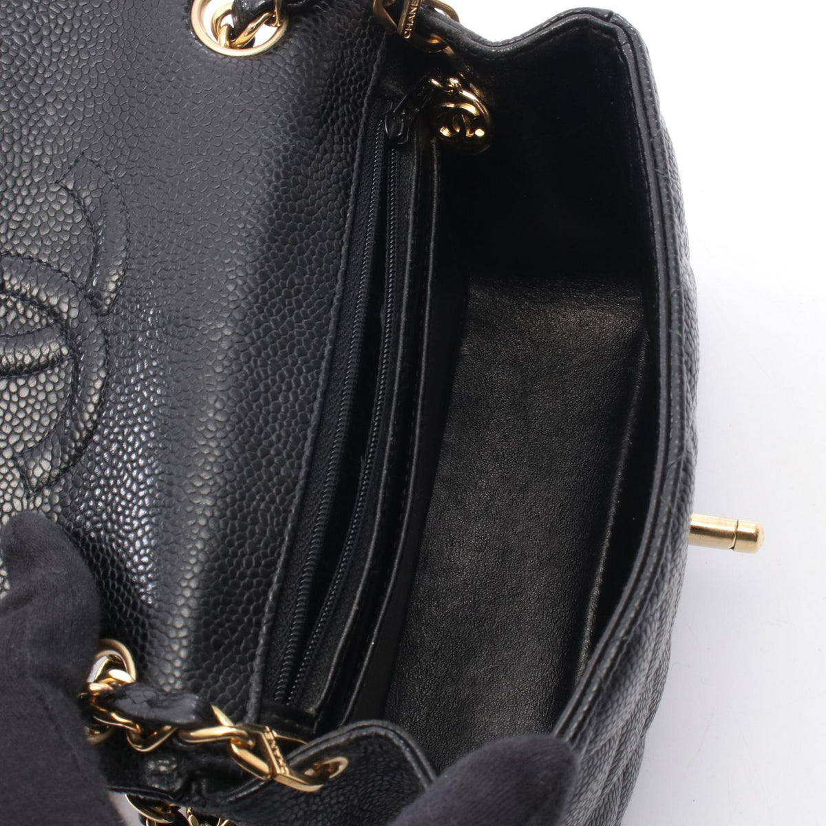 CHANEL Black Mini Matelasse Grained Calfskin leather 2101219929033