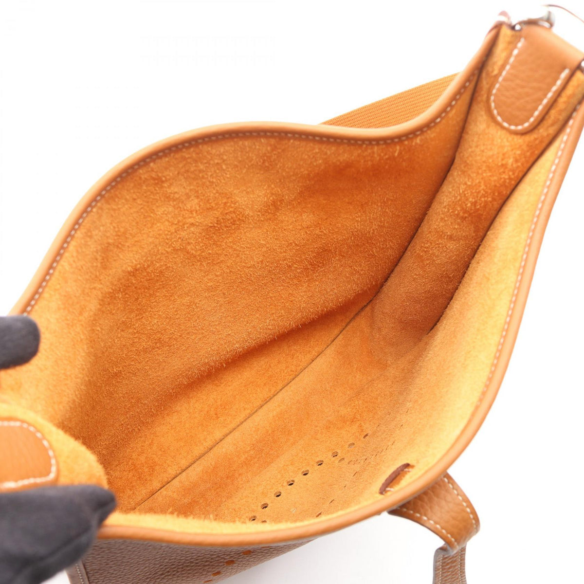 HERMES Evelyne 3 Trois PM Gold Shoulder BagGold Gold Brown Taurillon Clemence leather 2101219929224