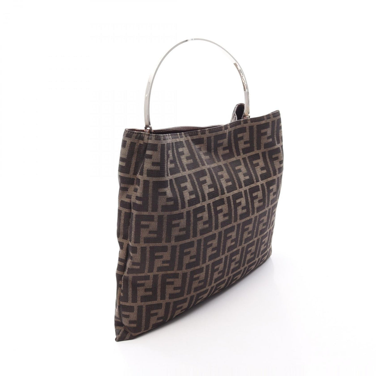 FENDI Zucca Tote Bag Tote Bag Brown/Black canvas leather 2101219928579