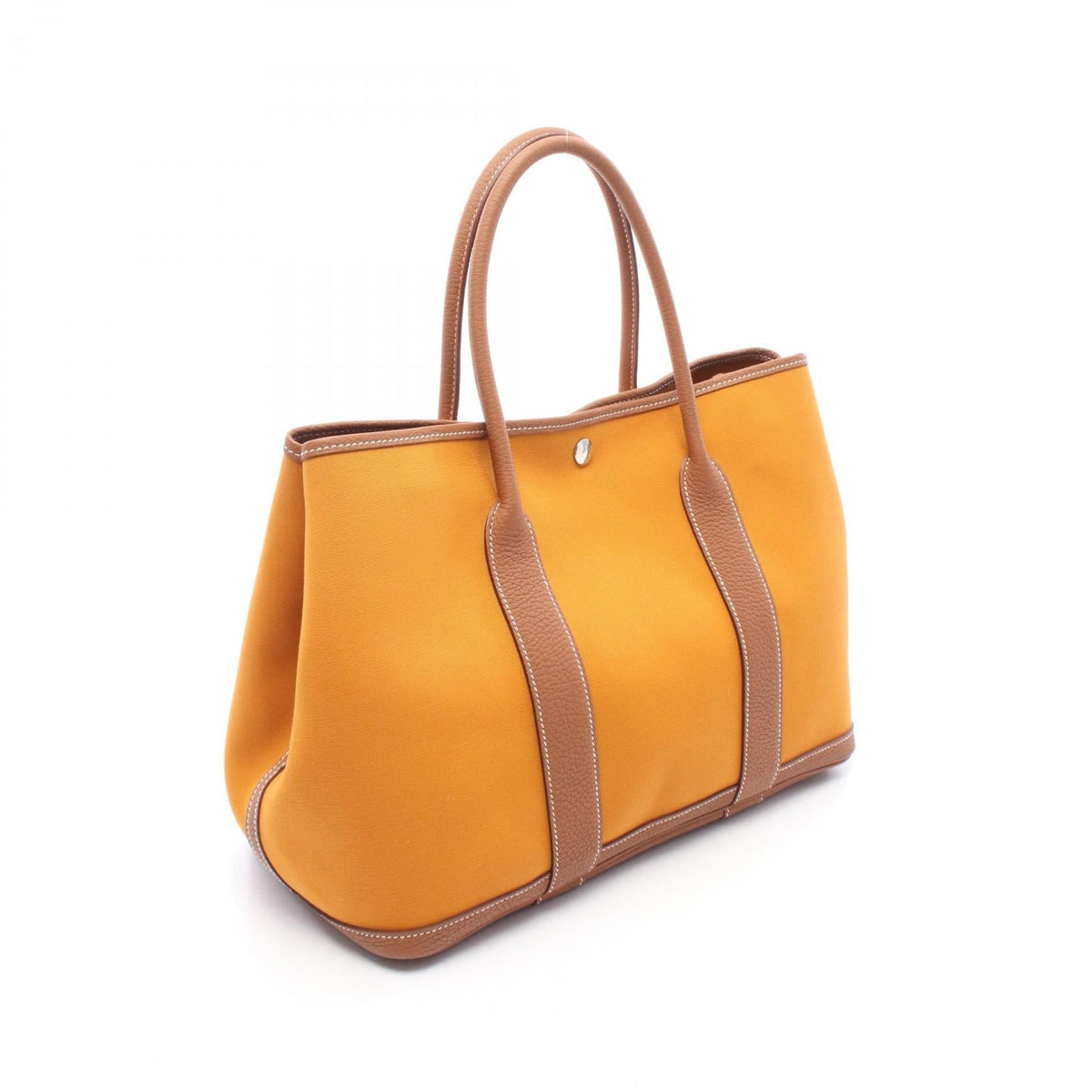 HERMES Garden Party PM Saffron Gold Tote BagSaffron Saffron Orange/Brown Toile officier canvas leather Negonda leather 2101219927848