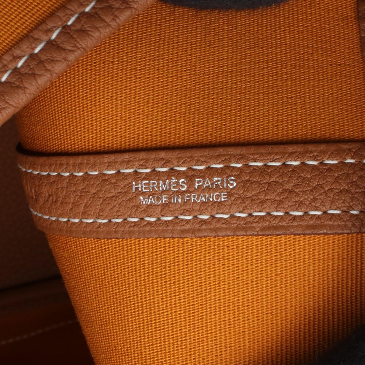 HERMES Garden Party PM Saffron Gold Tote BagSaffron Saffron Orange/Brown Toile officier canvas leather Negonda leather 2101219927848