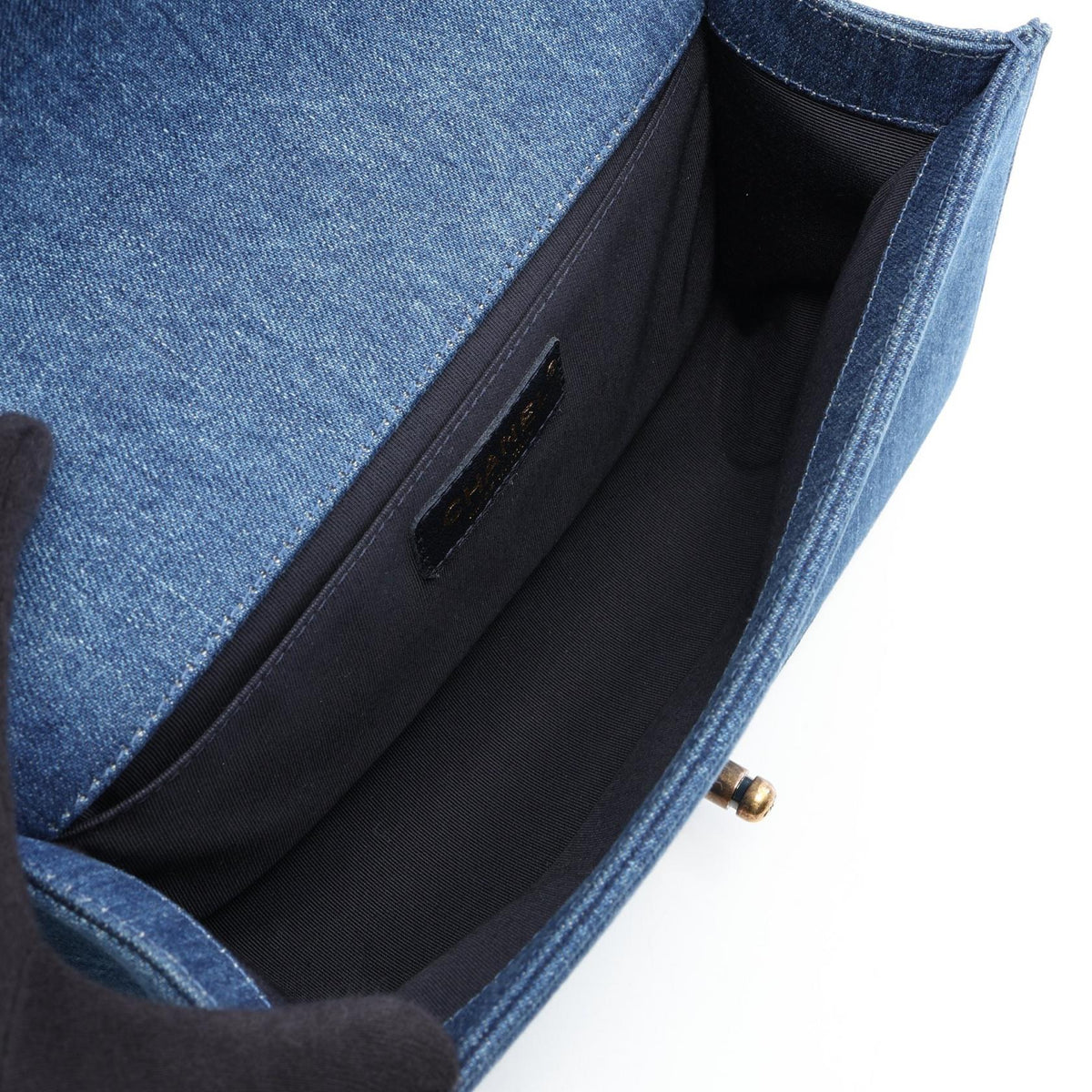 CHANEL Blue boy chanel patchwork denim A67086 2101219927909
