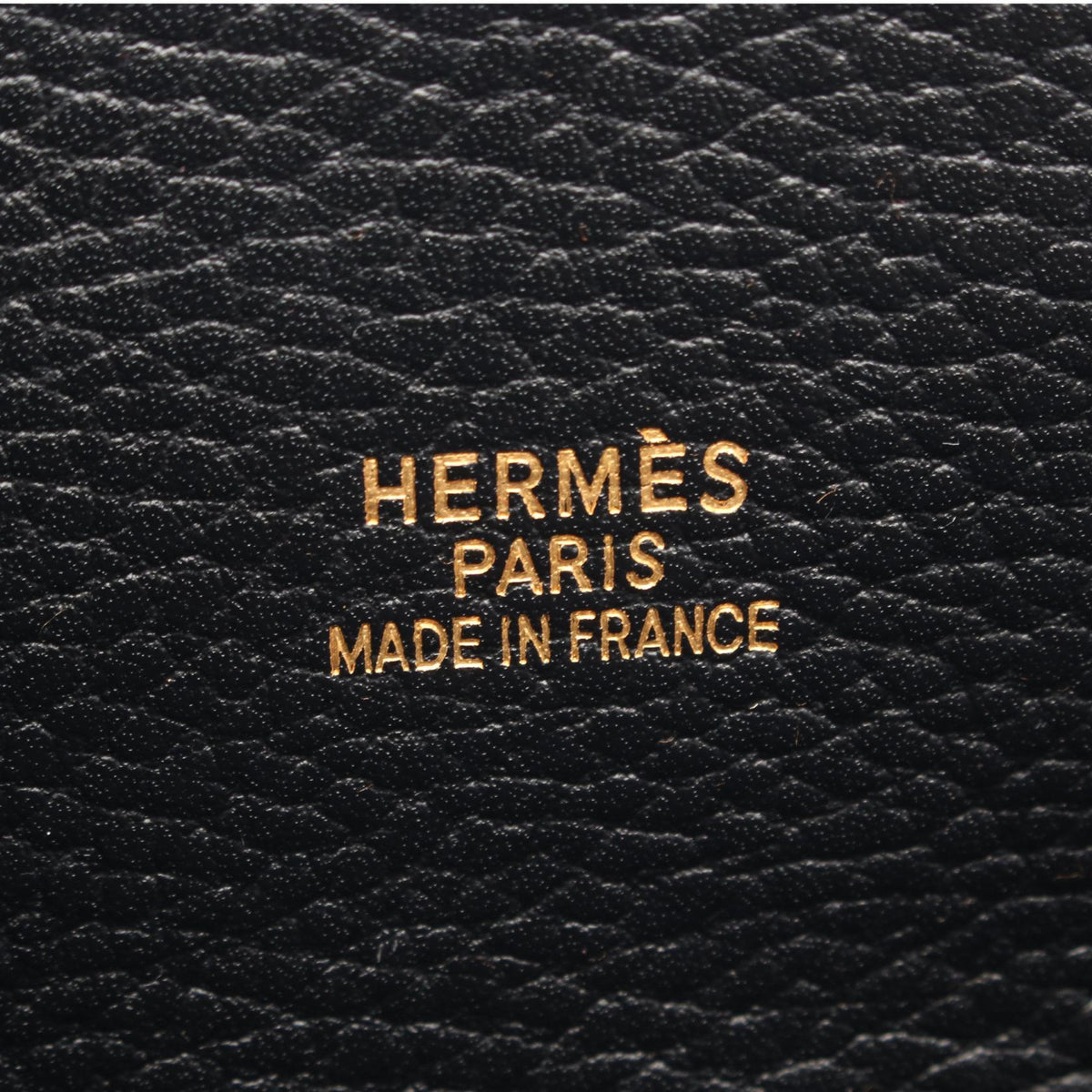 HERMES White bus GM Tote Bag Black leather ChevreChevre coromandel goatskin 2101219928258