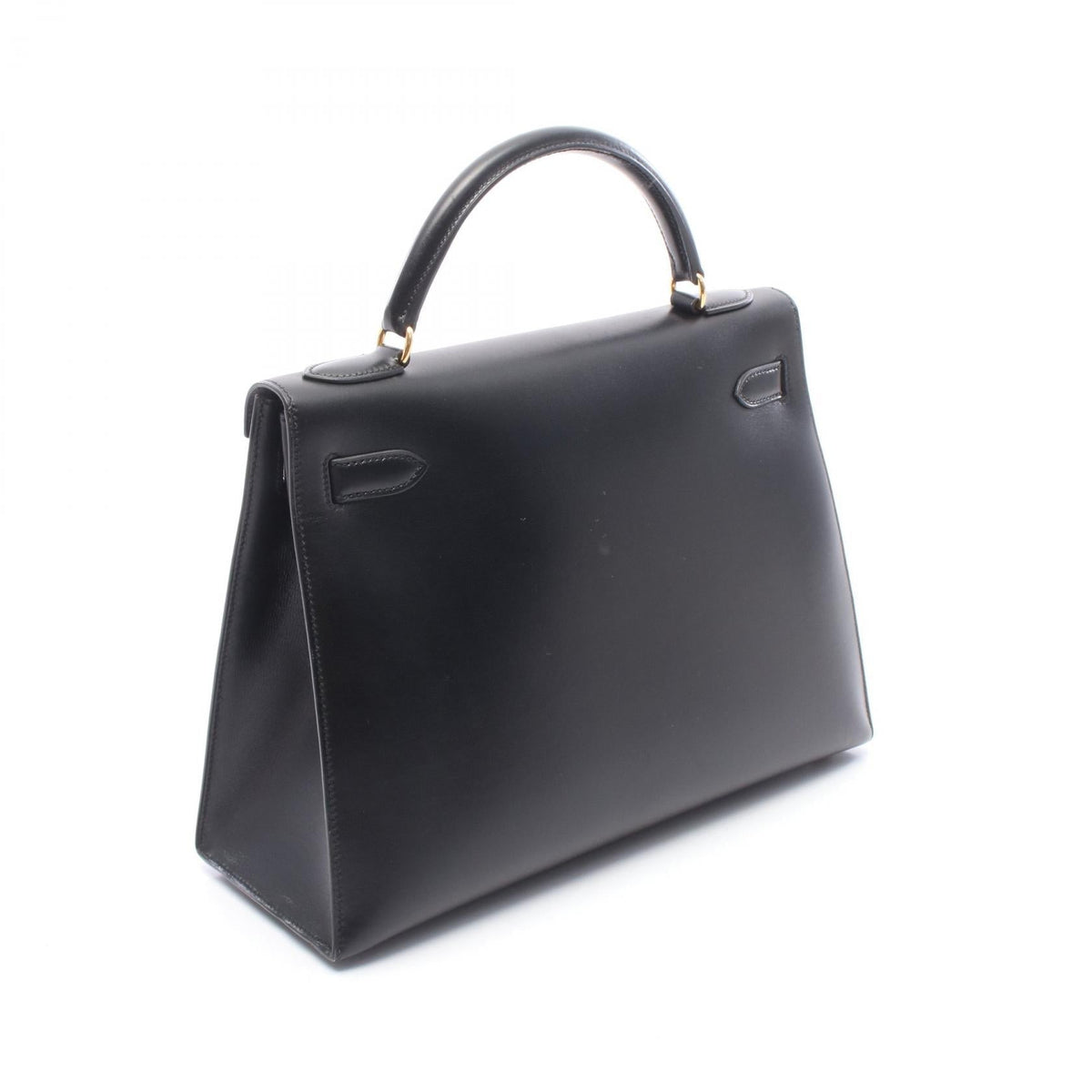 HERMES Kelly 32 outer stitch 2WAY Handbag Black Box calf leather Calfskin (cowhide) 2101219928333