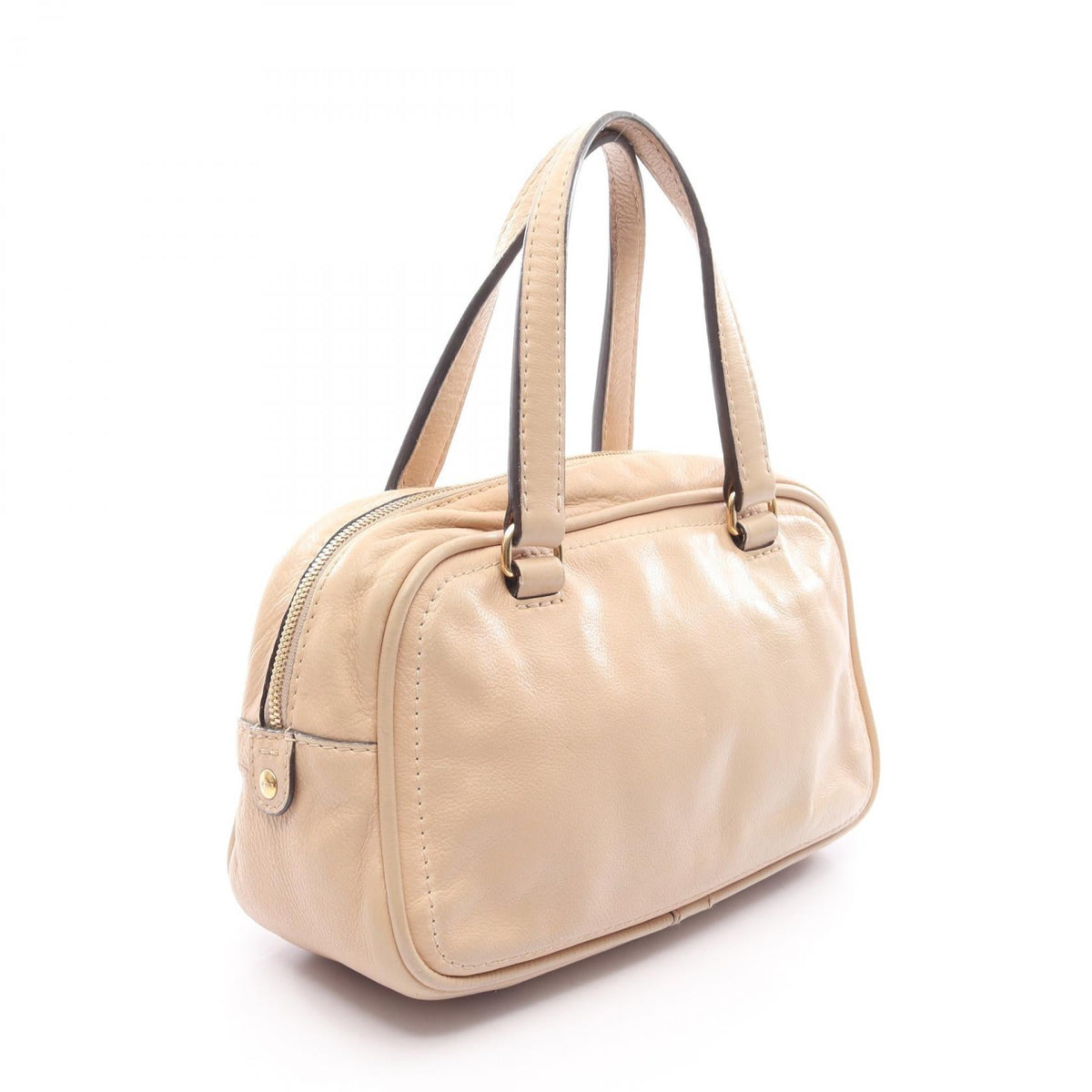 LOEWE Madrid Anagram Handbag Beige leather 2101219928395