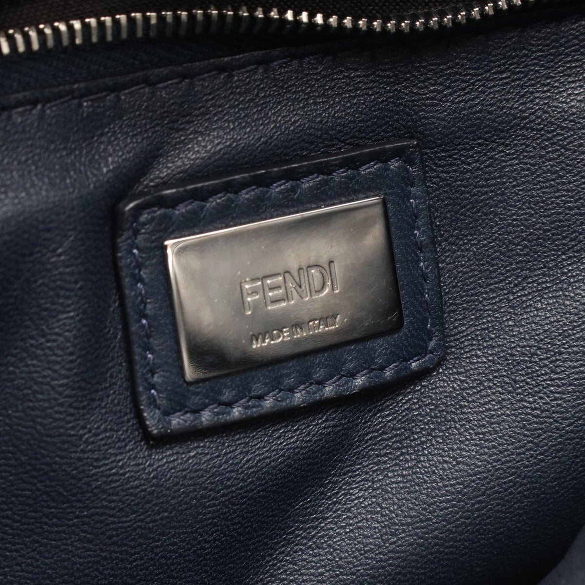 FENDI Mini Pea Kaboo Handbag Navy leather 8BN244 2101219924953