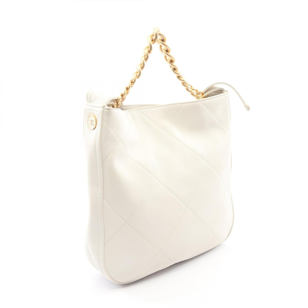 CHANEL White Matelasse 2WAY Lambskin (sheep leather) 2101219927411