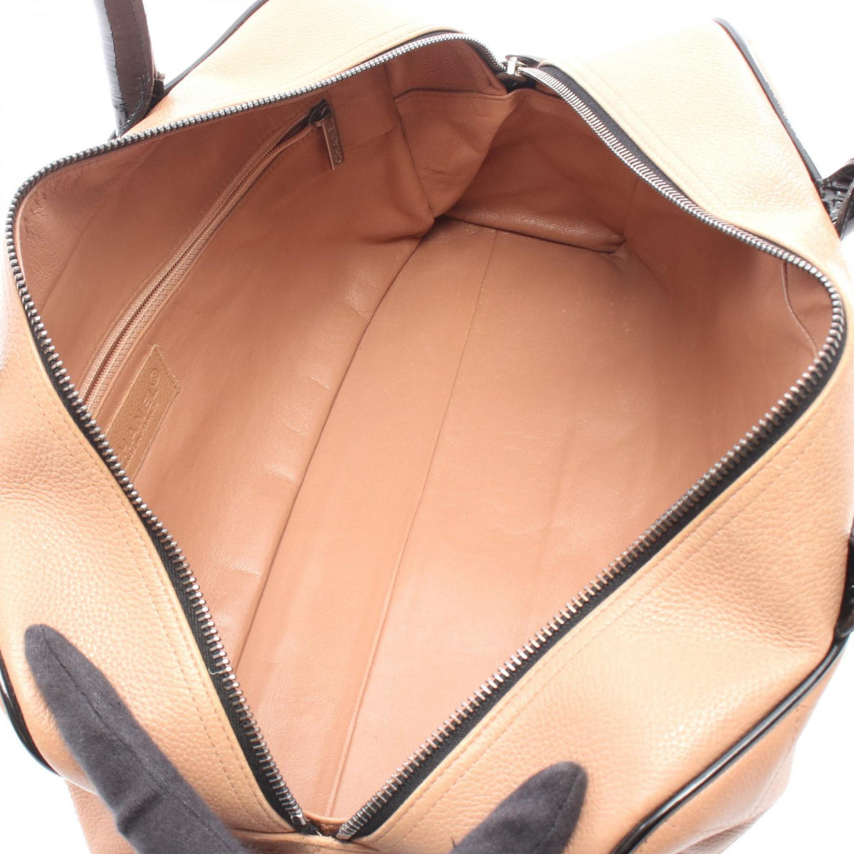 CHANEL Pink/Black Matelasse Bowling Bag Grained Calfskin leather 2101219927398