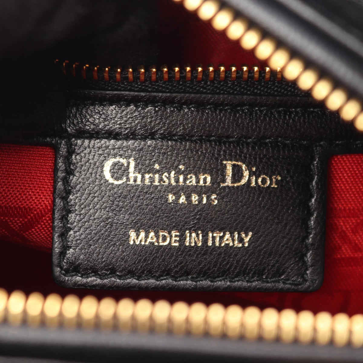 Dior LADY DIOR Christian Dior Medium Cannage 2WAY Handbag Black leather 2101219925127