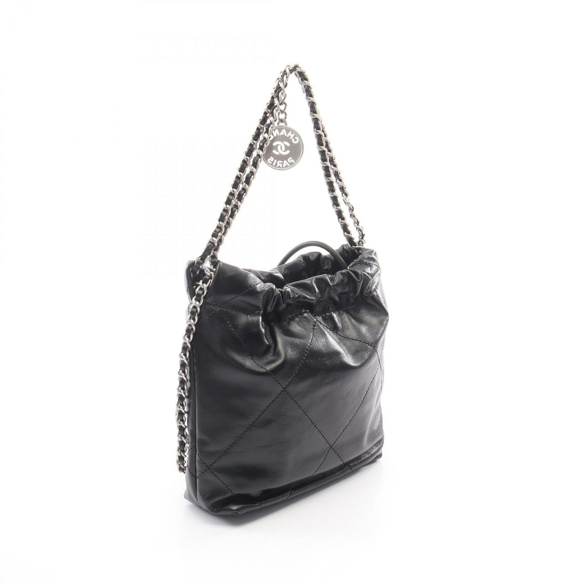 CHANEL Black CHANEL 22 Mini 2WAY leather AS3980 2120300051620