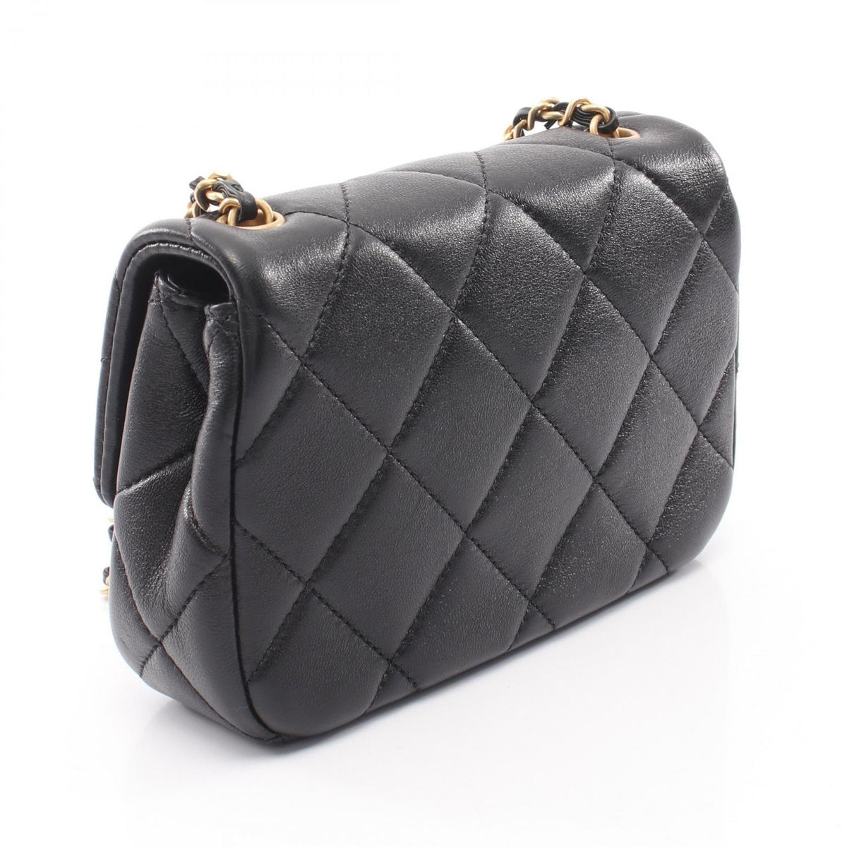 CHANEL Black Mini Matelasse Lambskin (sheep leather) 2120300051637
