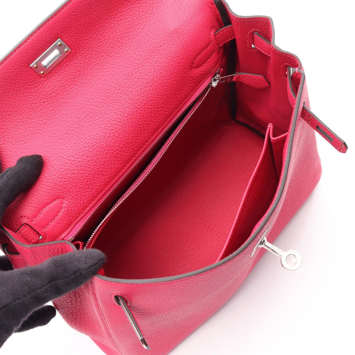 HERMES Kelly 25 Rose Mexico, internal stitching, 2-way Handbag Pink Togo leather Other Togo leather 2101219927619