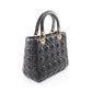 Dior LADY DIOR Christian Dior Cannage 2WAY Handbag Black leather 2101219924915