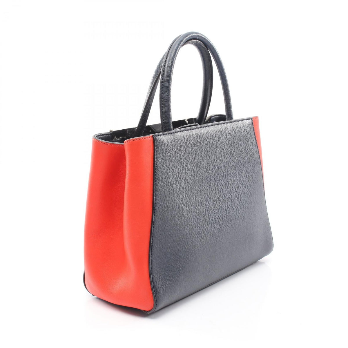 FENDI PETITE 2JOURS Petit Toujours Handbag Navy/Red leather 8BH253 2120900122386