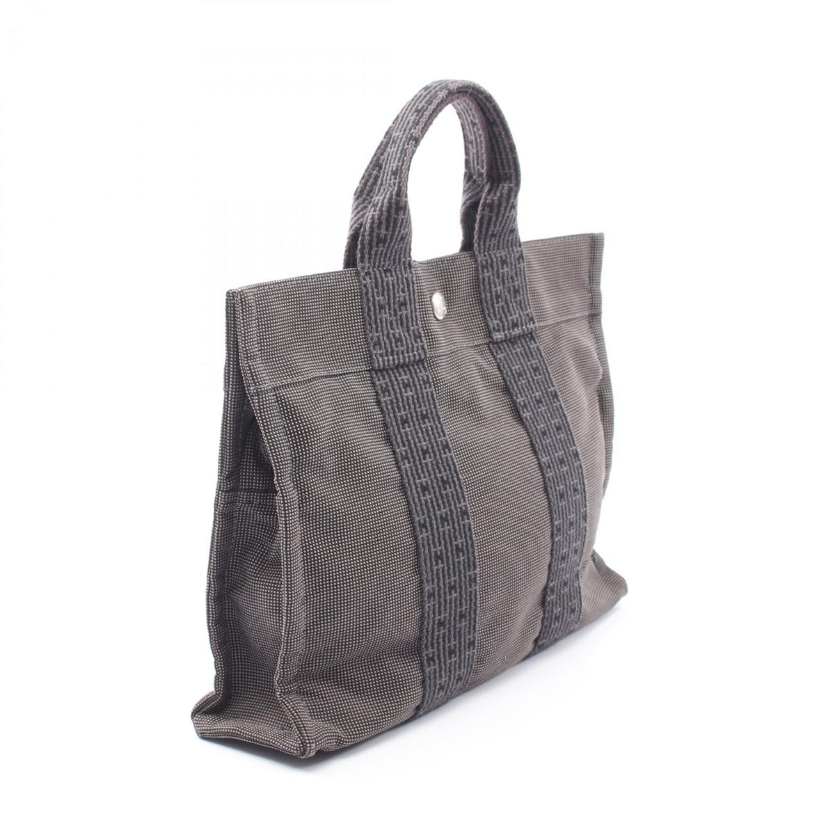 HERMES HerlinePM Tote Bag Gray canvas Nylon canvas 2101219922492