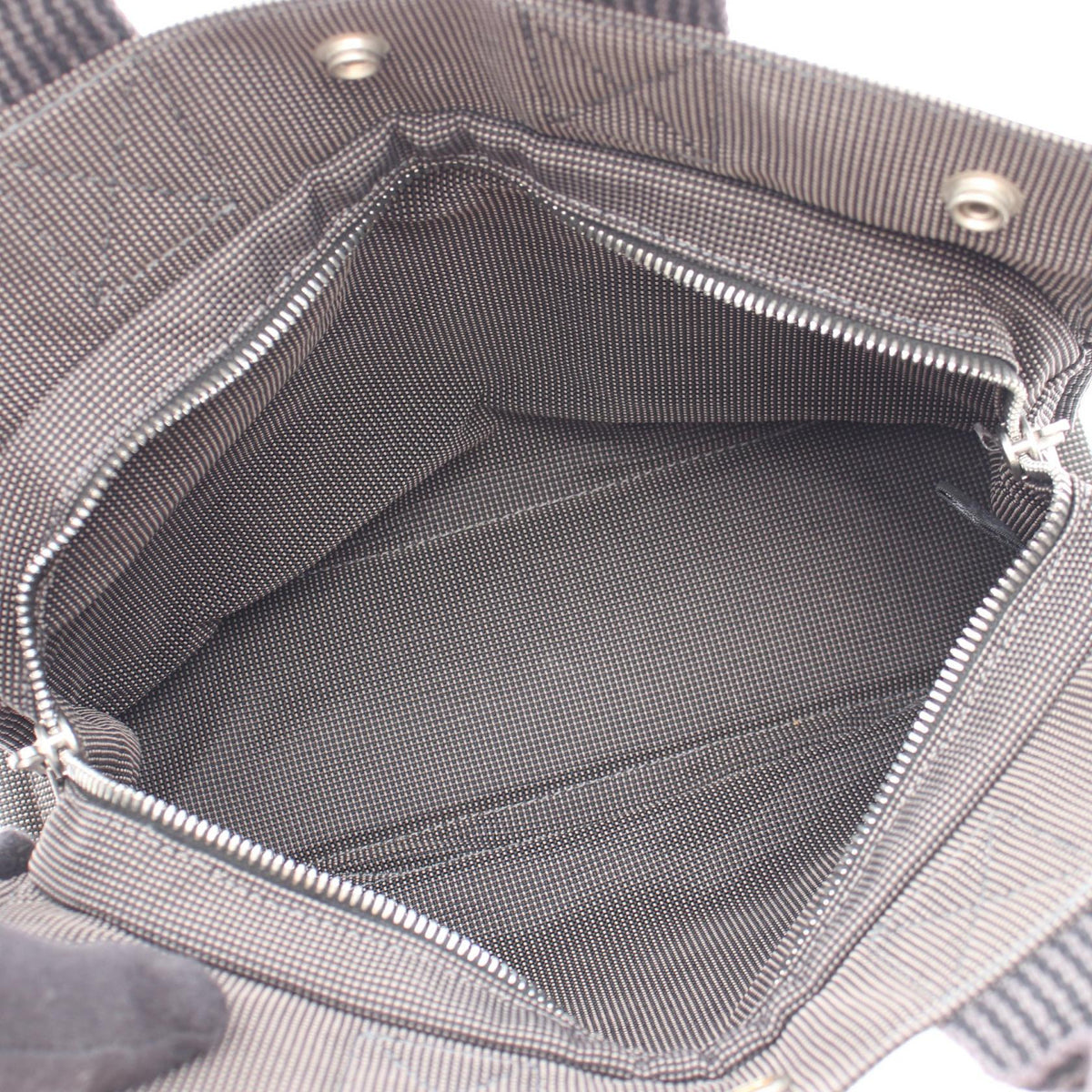 HERMES HerlinePM Tote Bag Gray canvas Nylon canvas 2101219922492