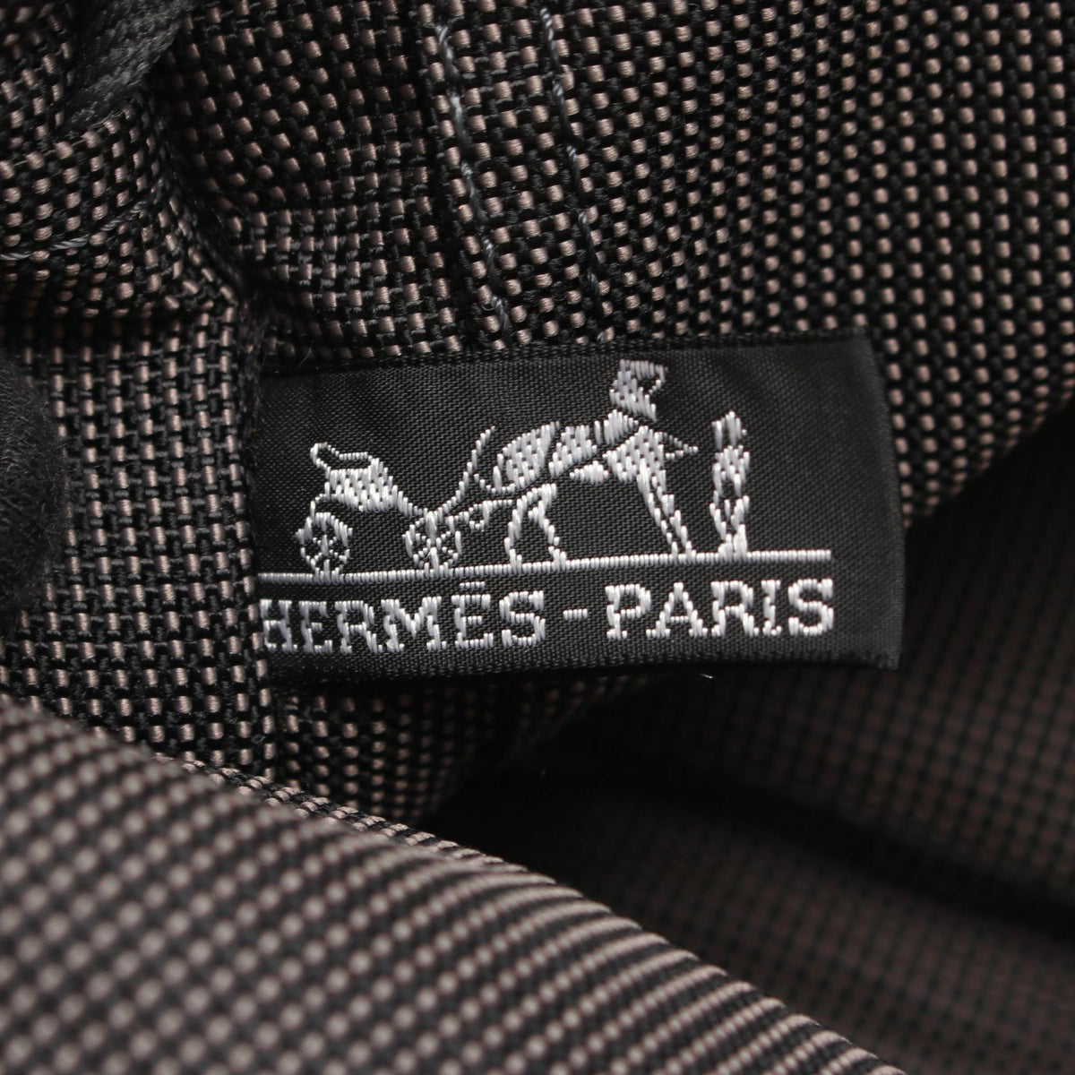HERMES HerlinePM Tote Bag Gray canvas Nylon canvas 2101219922492
