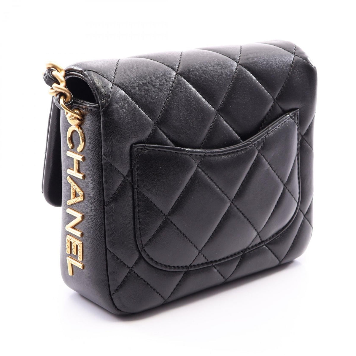 CHANEL Black Matelasse Lambskin (sheep leather) 2101219922645