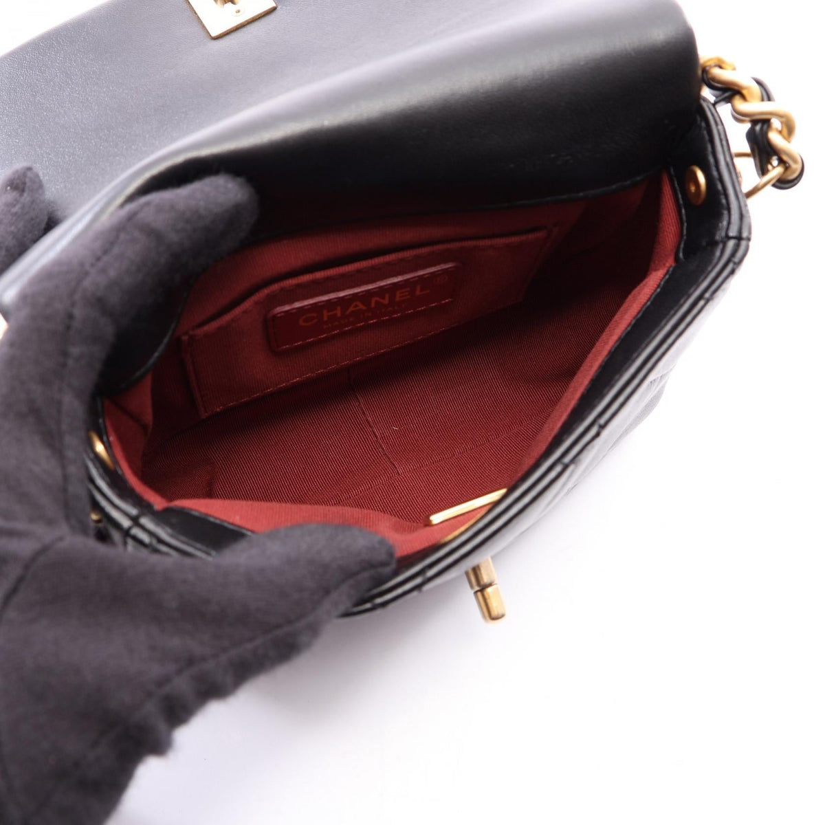 CHANEL Black Matelasse Lambskin (sheep leather) 2101219922645