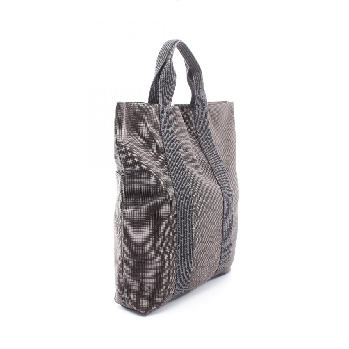 HERMES Herline Cabas Tote Bag Gray canvas Nylon canvas 2101219922522