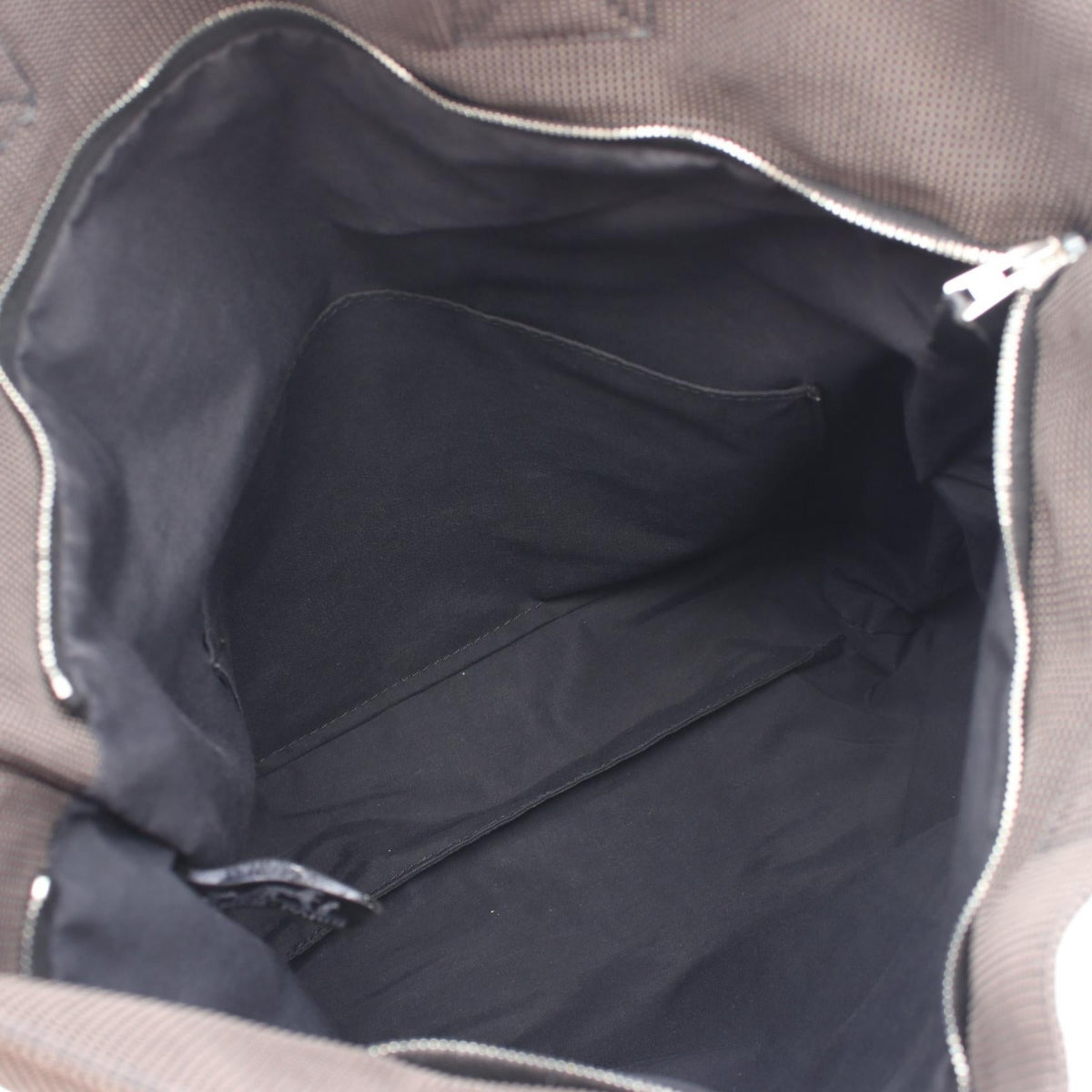 HERMES Herline Cabas Tote Bag Gray canvas Nylon canvas 2101219922522