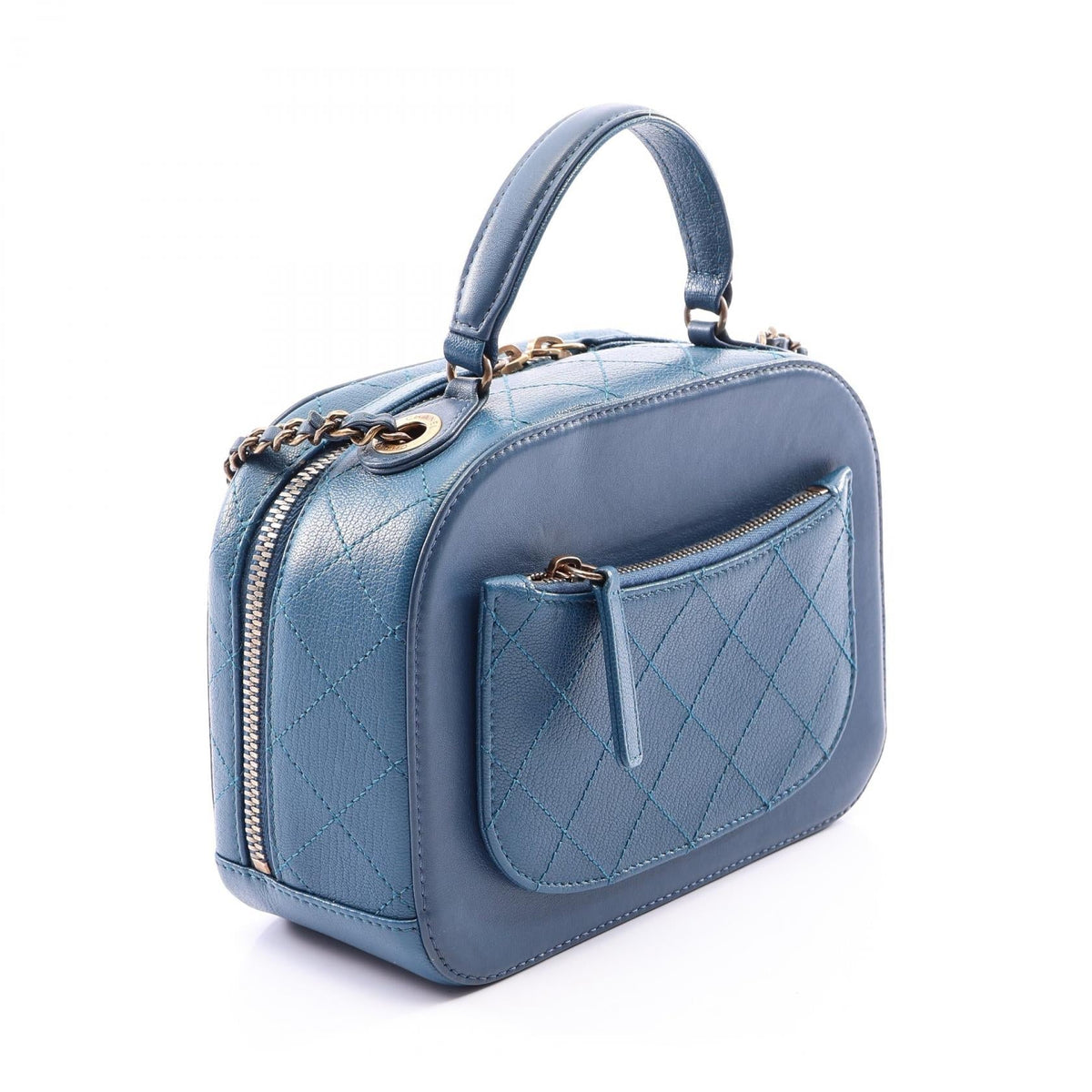 CHANEL Blue COCO Mark 2WAY leather 2101219922652