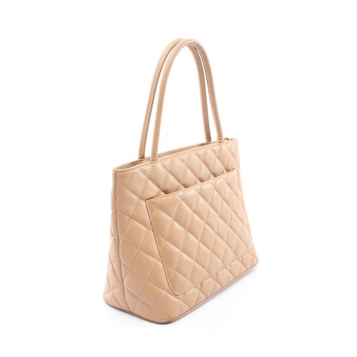 CHANEL Beige Medallion tote Grained Calfskin leather A01804 2101219922690