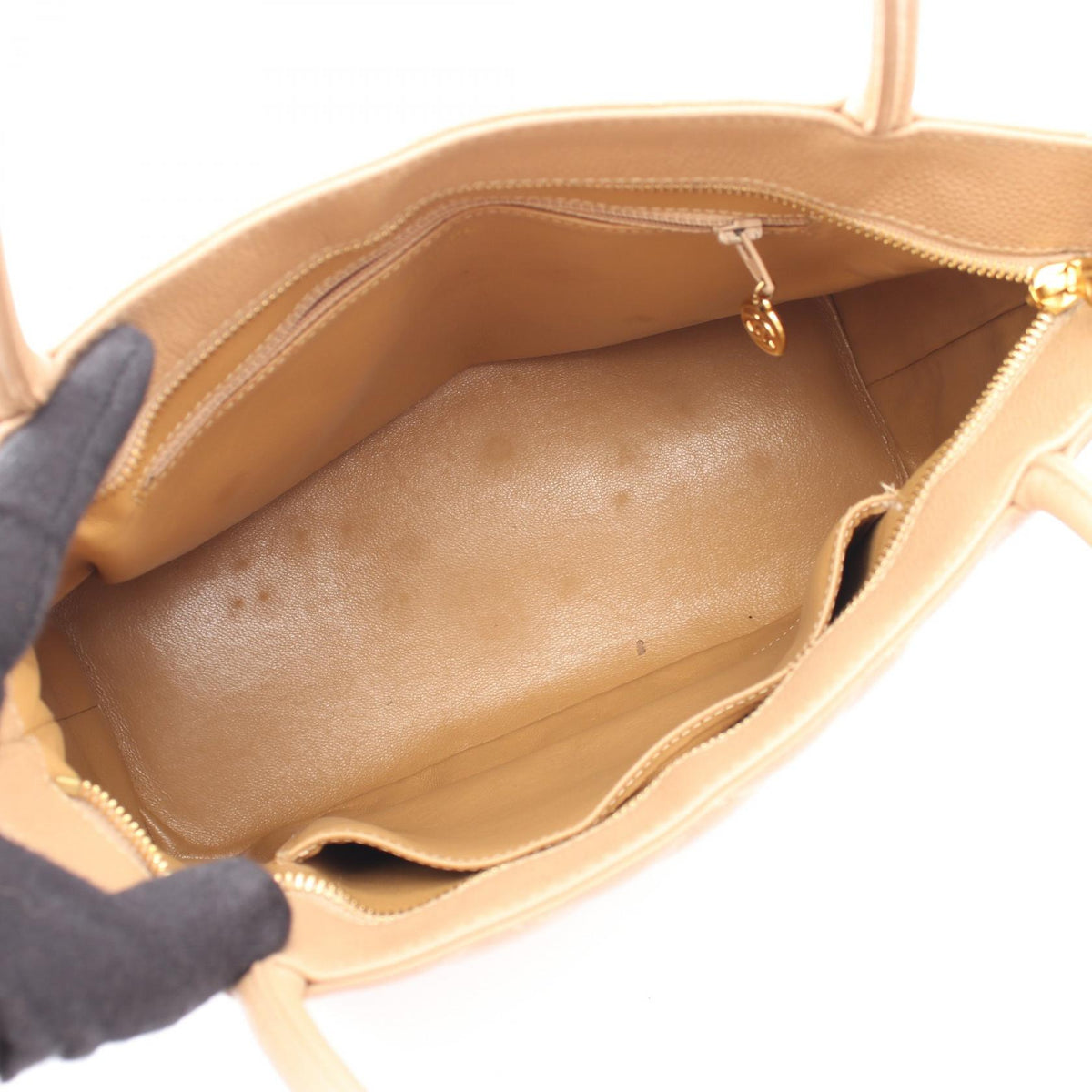 CHANEL Beige Medallion tote Grained Calfskin leather A01804 2101219922690