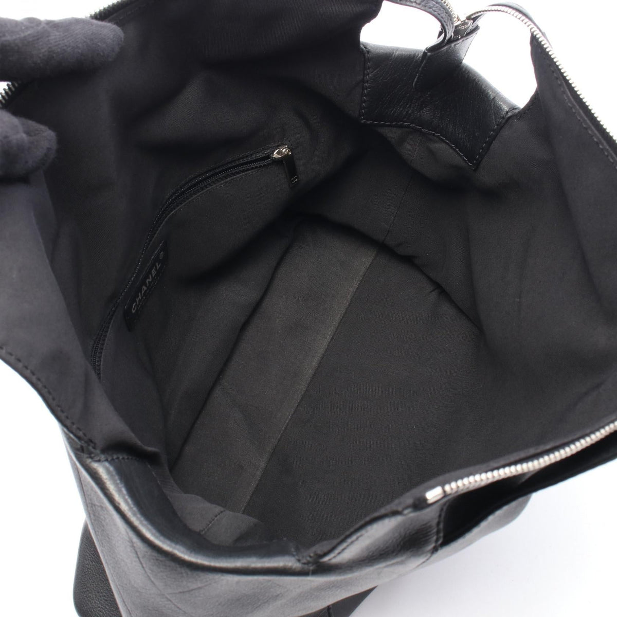 CHANEL Black COCO Mark leather 2101219922720
