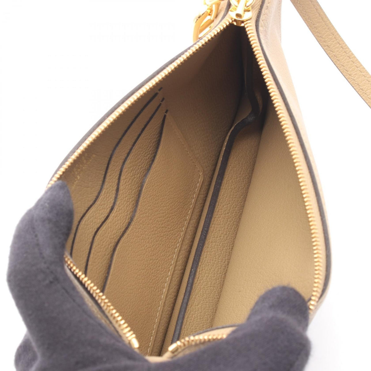 HERMES Zip Ango To Go Chaine dancre Shoulder BagKraft Kraft Brown Evercolor leather leather Evercolor leather 2106800632415
