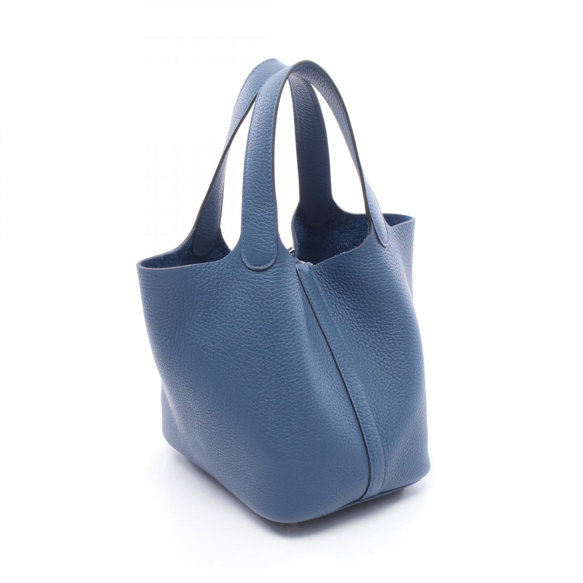 HERMES Picotin Lock PM Handbag Blue Taurillon Clemence leather Taurillon Clemence 2106800632385