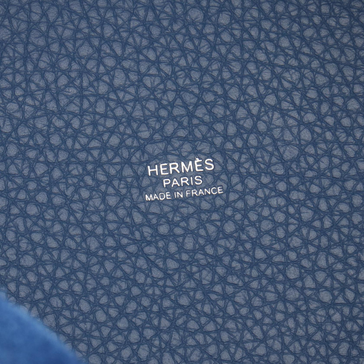 HERMES Picotin Lock PM Handbag Blue Taurillon Clemence leather Taurillon Clemence 2106800632385