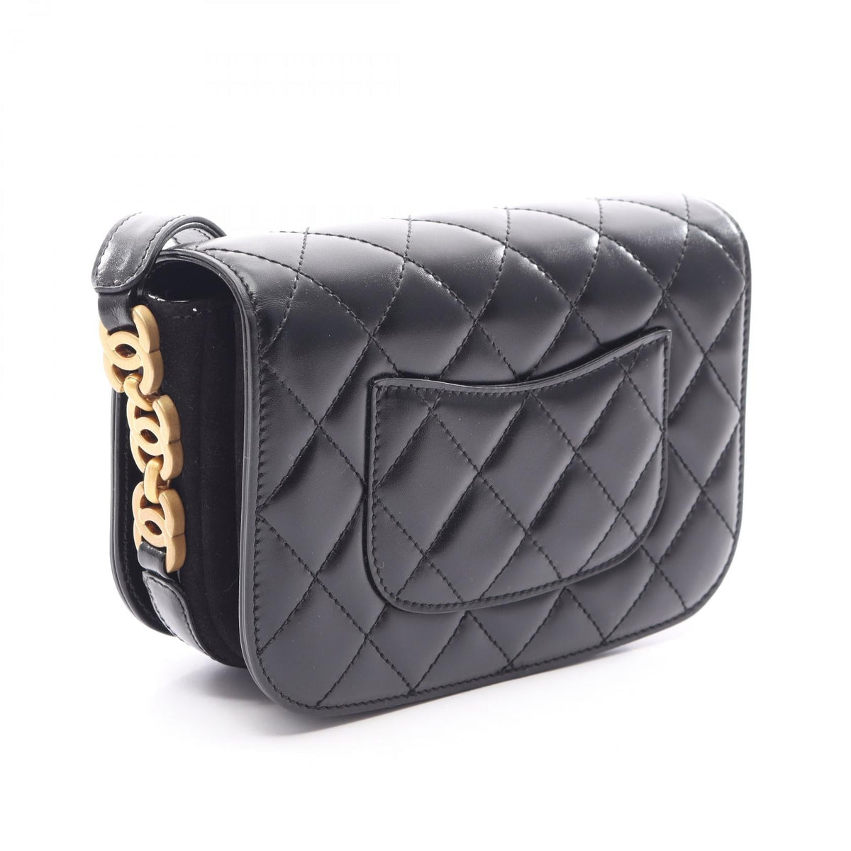 CHANEL Black Matelasse leather�Suede AS3402 2106800631920