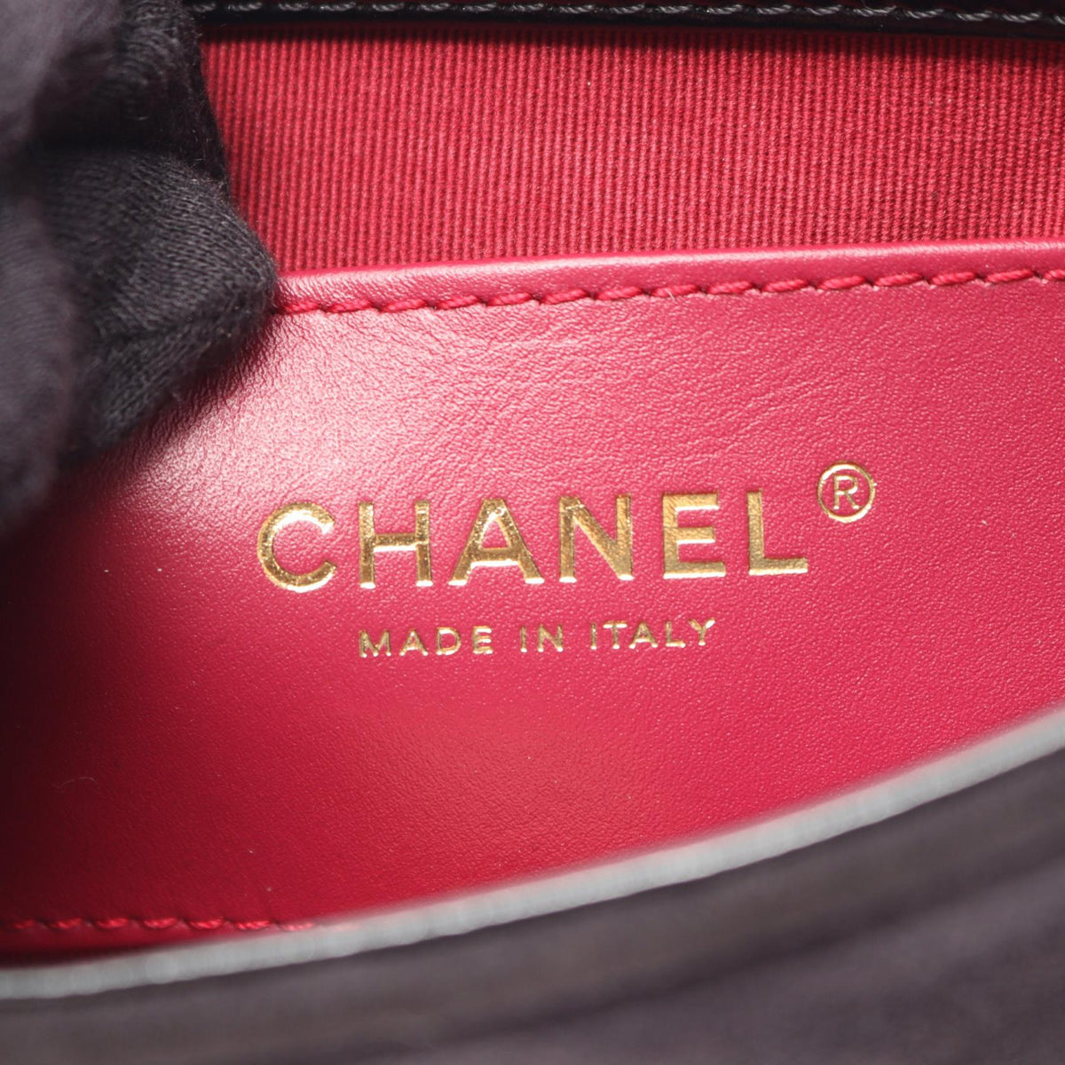 CHANEL Black Matelasse leather�Suede AS3402 2106800631920