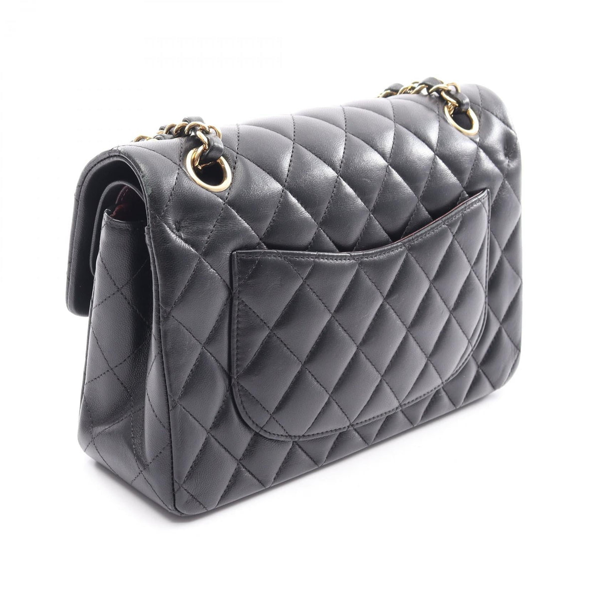 CHANEL Black Matelasse W flap Lambskin (sheep leather) AO1113 2106800632200