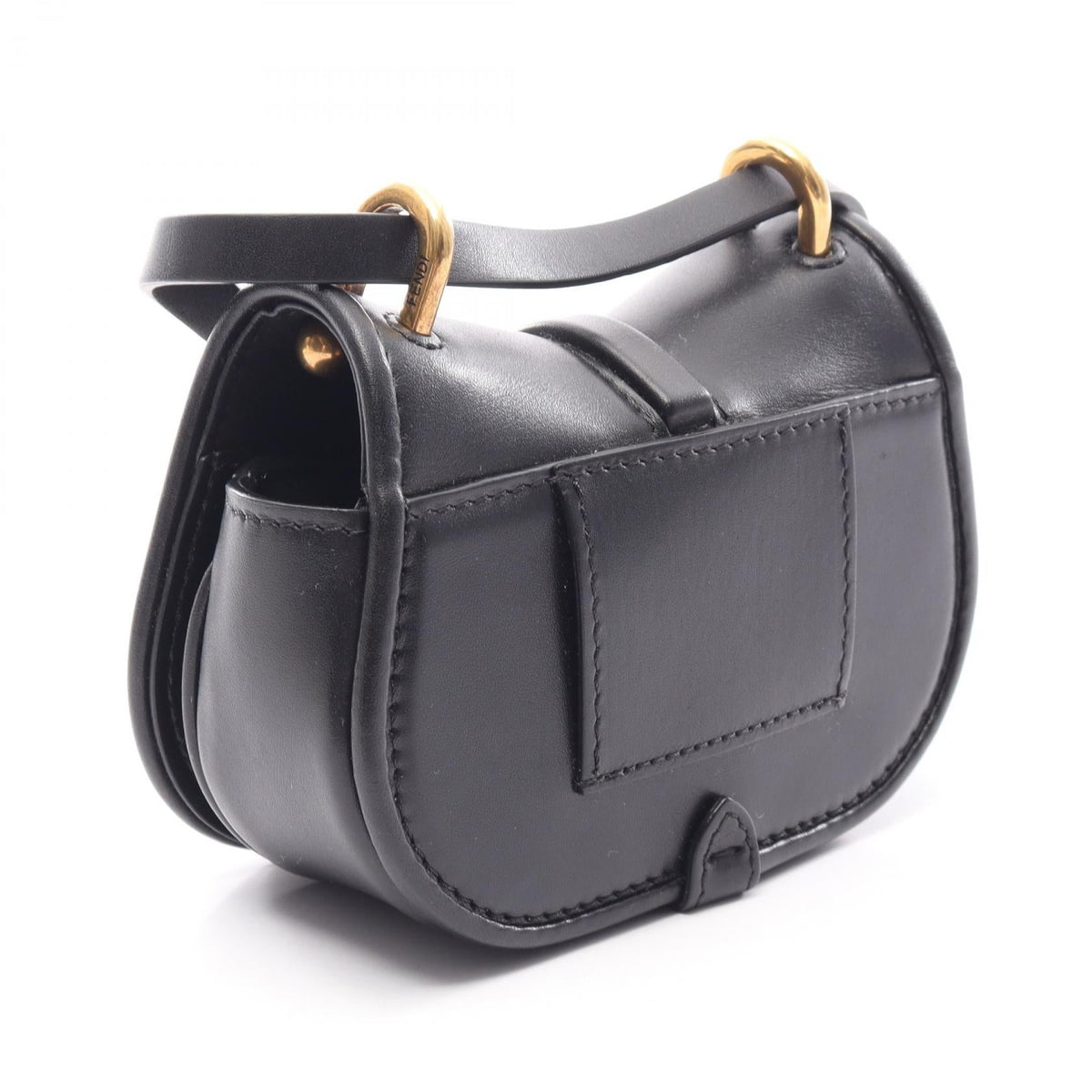 FENDI Come on Nano Shoulder Bag Black leather WS12937 2118300091050