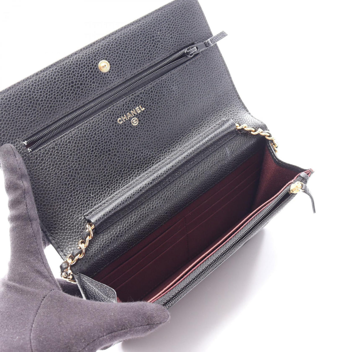 CHANEL Black Matelasse Grained Calfskin leather AP0250 2106800631838