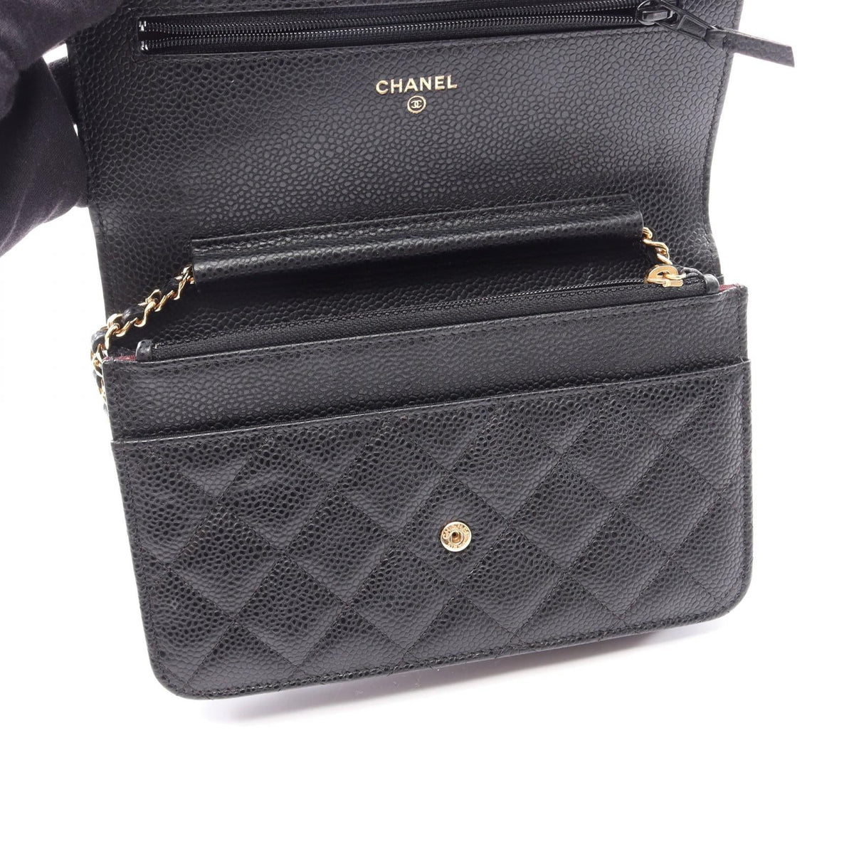 CHANEL Black Matelasse Grained Calfskin leather AP0250 2106800631838
