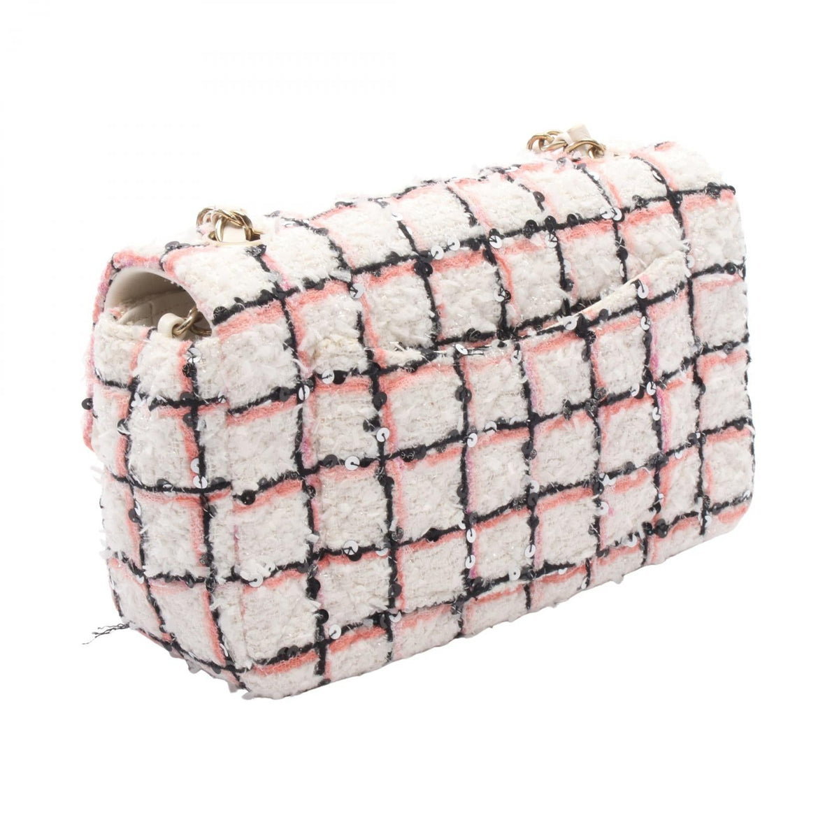 CHANEL White/Pink/Black Mini Matelasse 20 Fabric�leather A69900 2106800632132