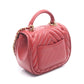 CHANEL Red Top Handle Chevron V-Stitch Mini 2-Way Bag Lambskin (sheep leather) AS8791 2106800632095