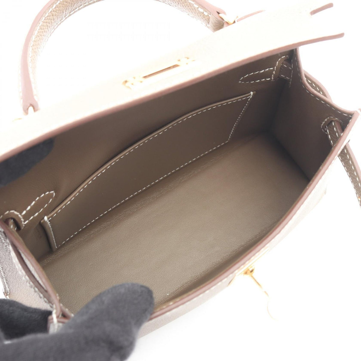 HERMES Mini Kelly 2 2WAY HandbagEtoupe Grey Etoupe Grey Gray Epsom leather Calfskin (cowhide) Epsom 2101219918952