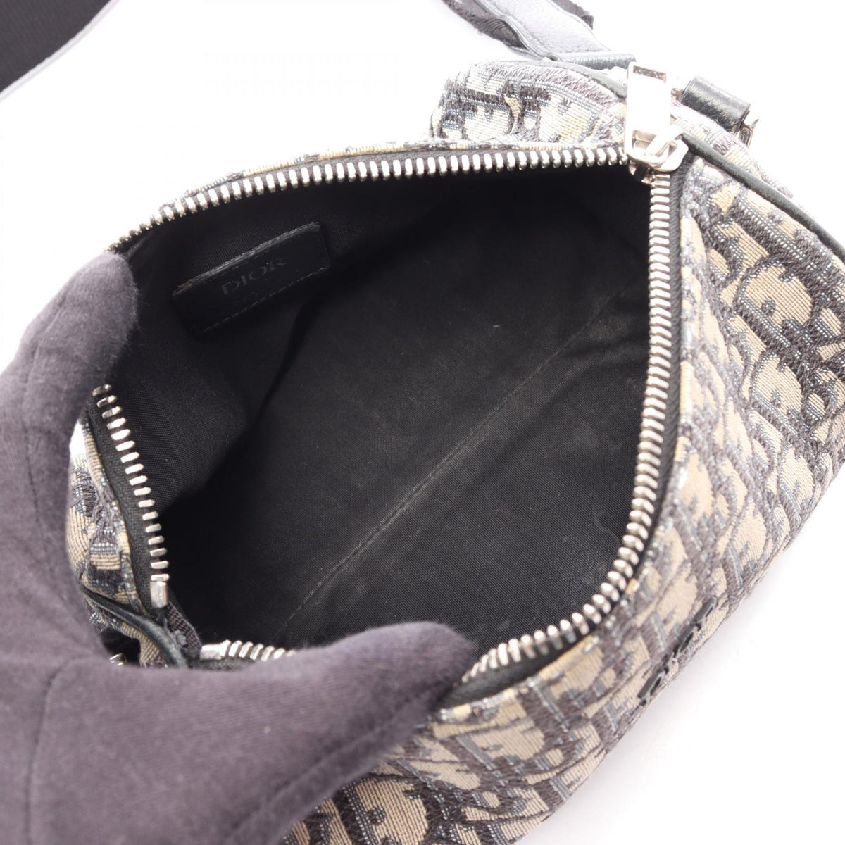 Dior oblique roller Shoulder Bag Beige/Navy canvas leather 2101219916859