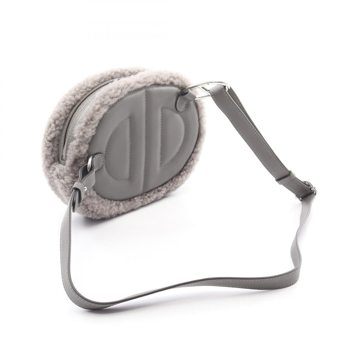 HERMES In the Loop Ecru Grimayer Waist bag Beige/Gray Vaux Swift leather Mouton Vaux Swift leather 2104102512855