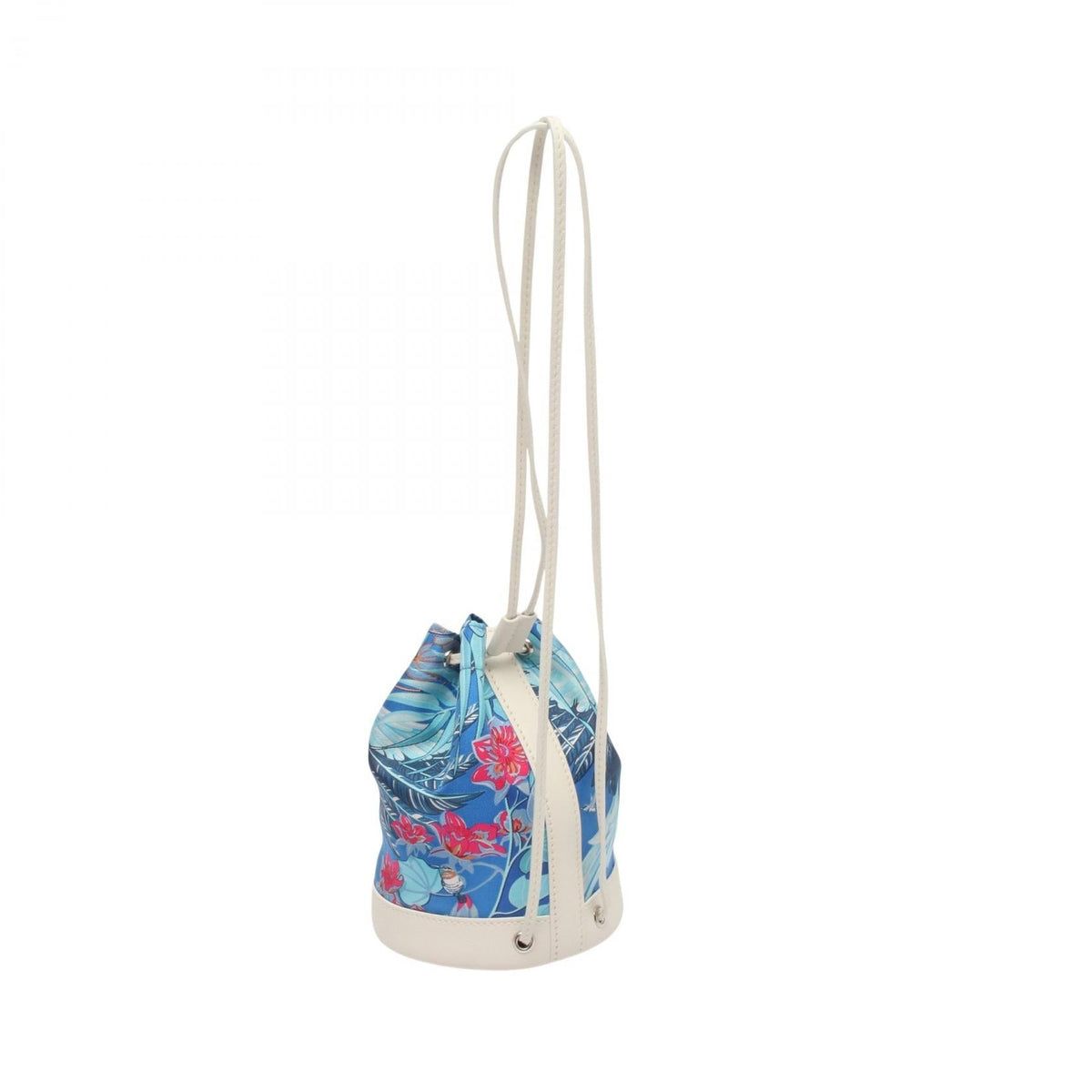 HERMES Soie Cool Tiny Shoulder BagWhite White Blue/White/Multicolor silk silk Vaux Swift leather 2118800163875