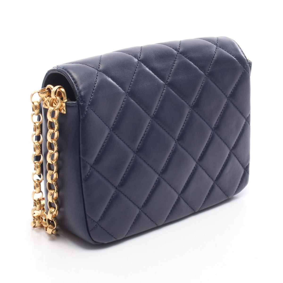 CHANEL Navy Matelasse small flap Lambskin (sheep leather) 2106800631579