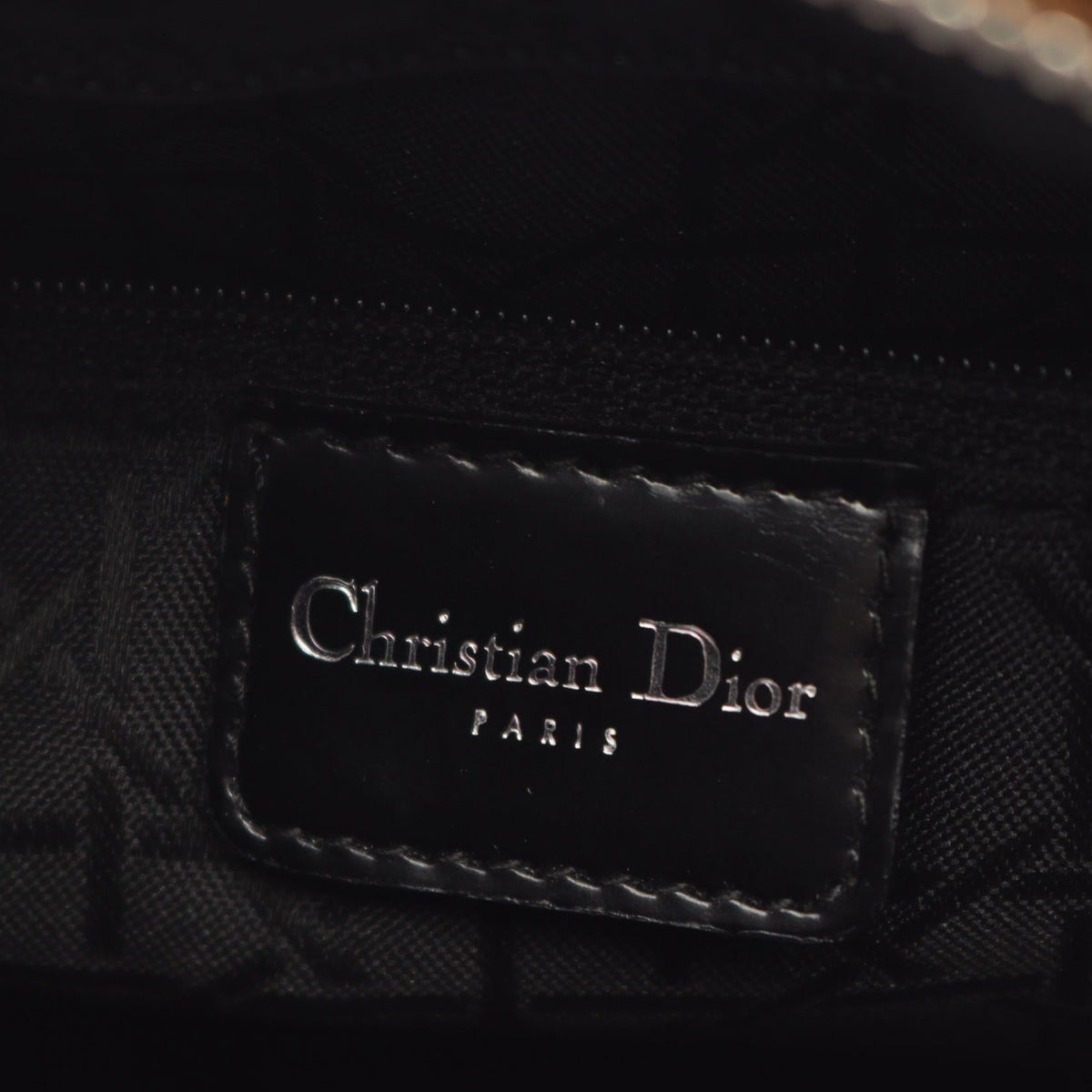 Dior LADY DIOR Christian Dior Leopard 2-Way Bag Handbag Beige/Black canvas 2101219911861
