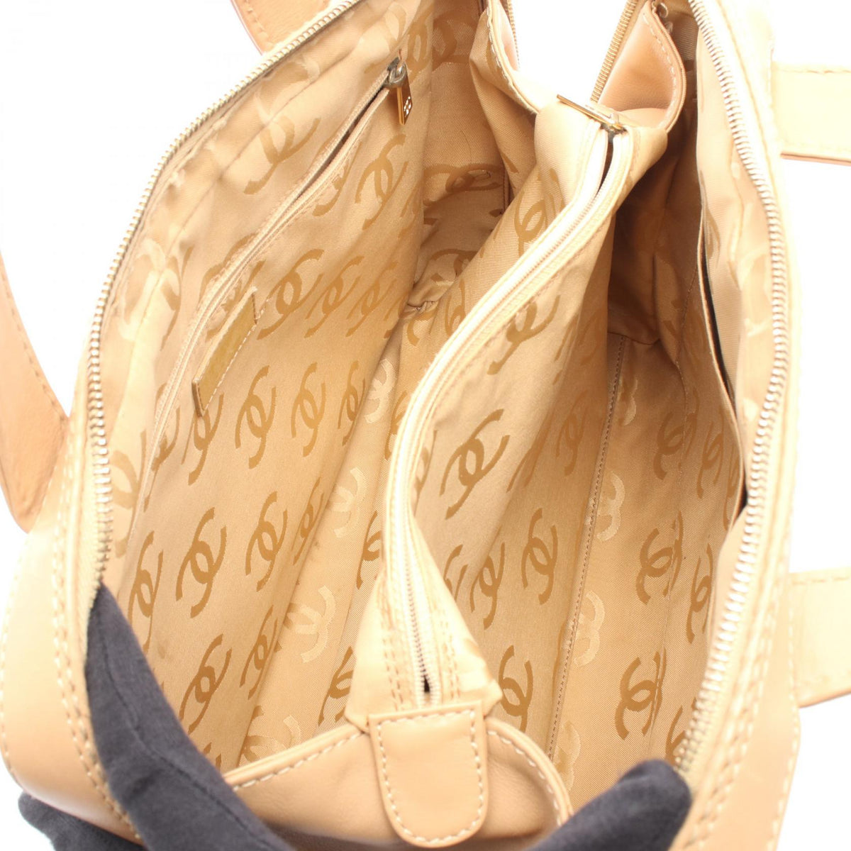 CHANEL Beige Wild stitch leather A14693 2101219911908