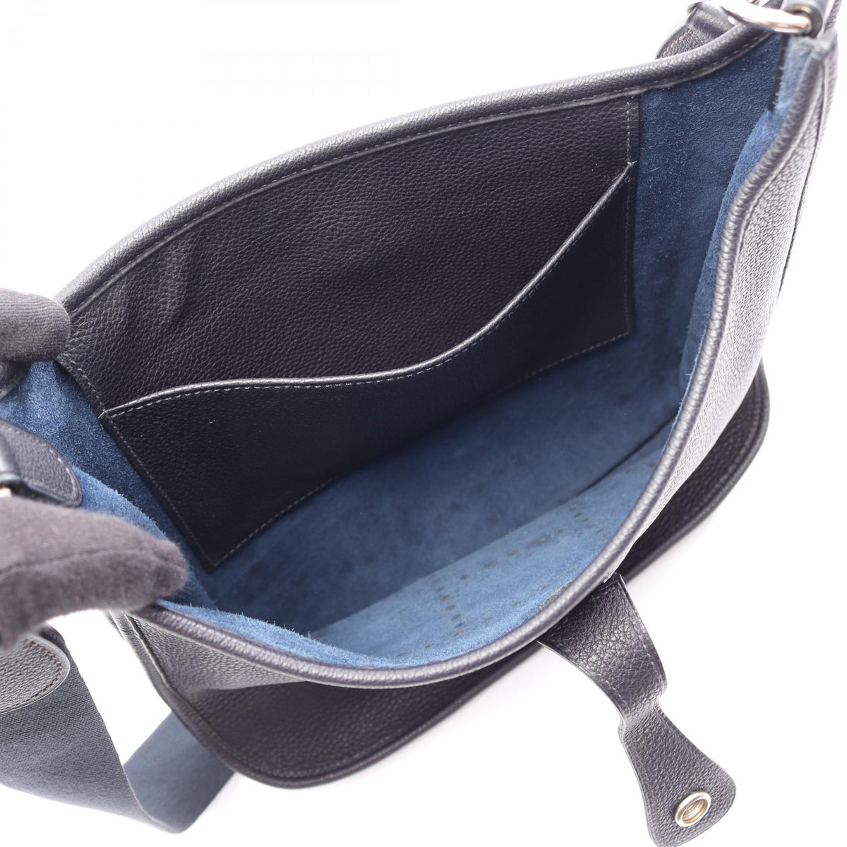 HERMES Evelyne 1 PM Blue Indigo Shoulder BagBlue indigo Blue indigo Navy Togo leather leather 2101219910987